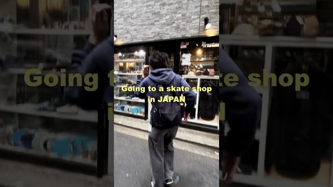 Checking out a skate shop in Japan 
