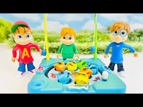 ALVIN and The Chipmunks Mini Fishing Game Lost Fish Best Fun Videos For  Kids Toddlers - YouTube