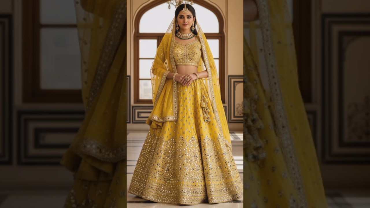 top 5 wedding wear lehenga  design 👑