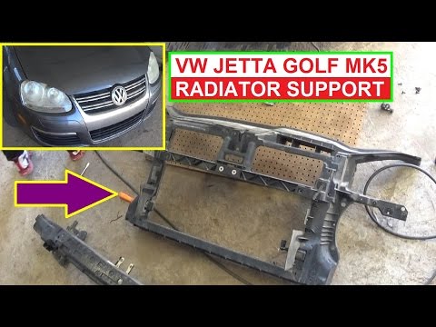 Снятие и замена опоры радиатора VW Jetta MK5 A5 Golf MK5