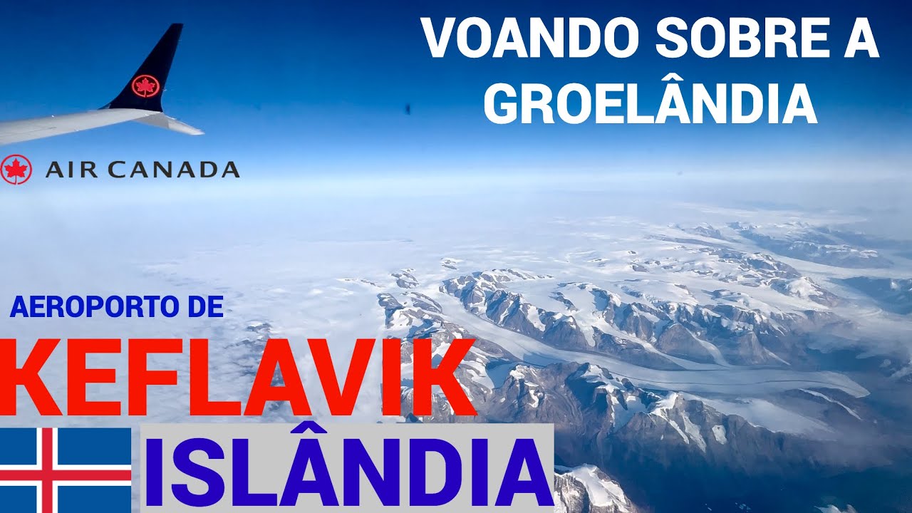 VOANDO DE REYKJAVIK  NA ISLÂNDIA PARA TORONTO NO CANADÁ - SOBREVOANDO A GROELÂNDIA COM O B-737MAX8