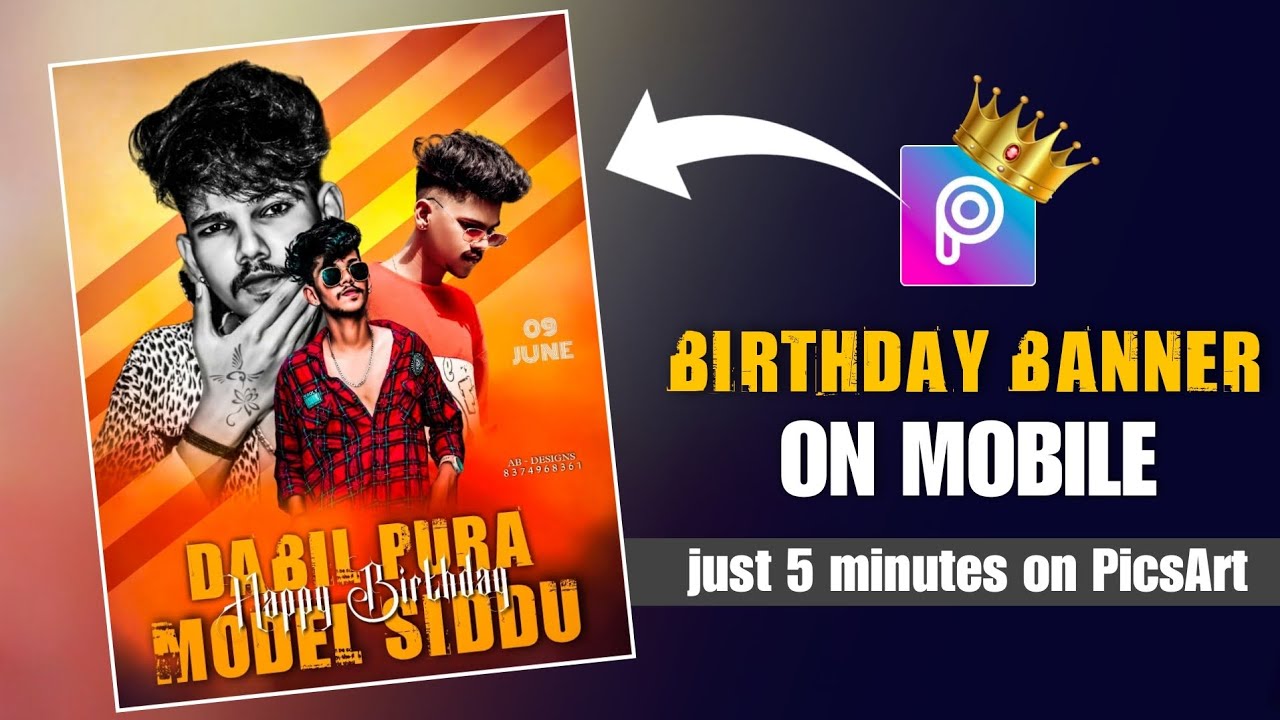 Birthday Banner CBP Photo Editing Tutorial In PicsArt In Telugu Birthday banner cbp photo editing tutorial in picsart in telugu