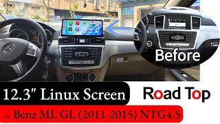 HOW TO Upgrade Mercedes ML GL W166 X166 Touch Screen CarPlay &amp; Android Auto NTG4.5 Roadtop Guide