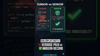 #50 Java Records: Kill the noise and boilerplate! 🛡️ #ModernJava #java #shorts #ytshorts
