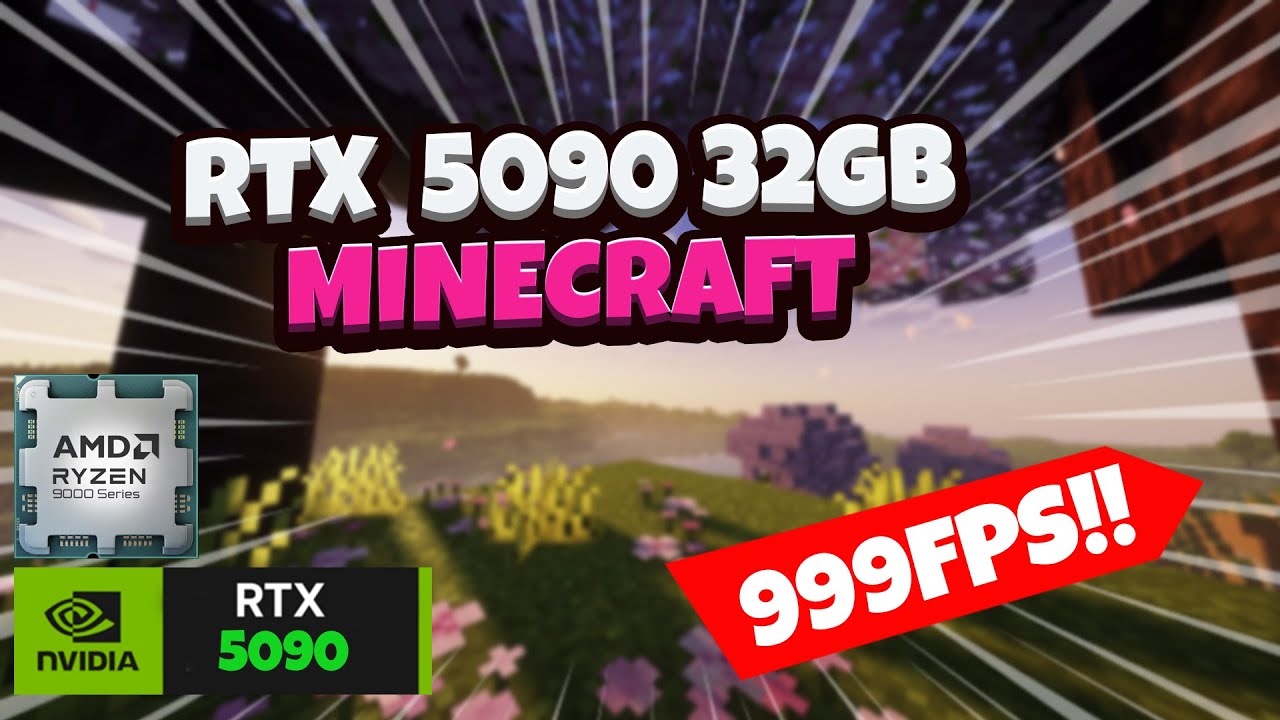 MINECRAFT RTX 5090 32GB + Ryzen 9 9950X3D 4K - YouTube