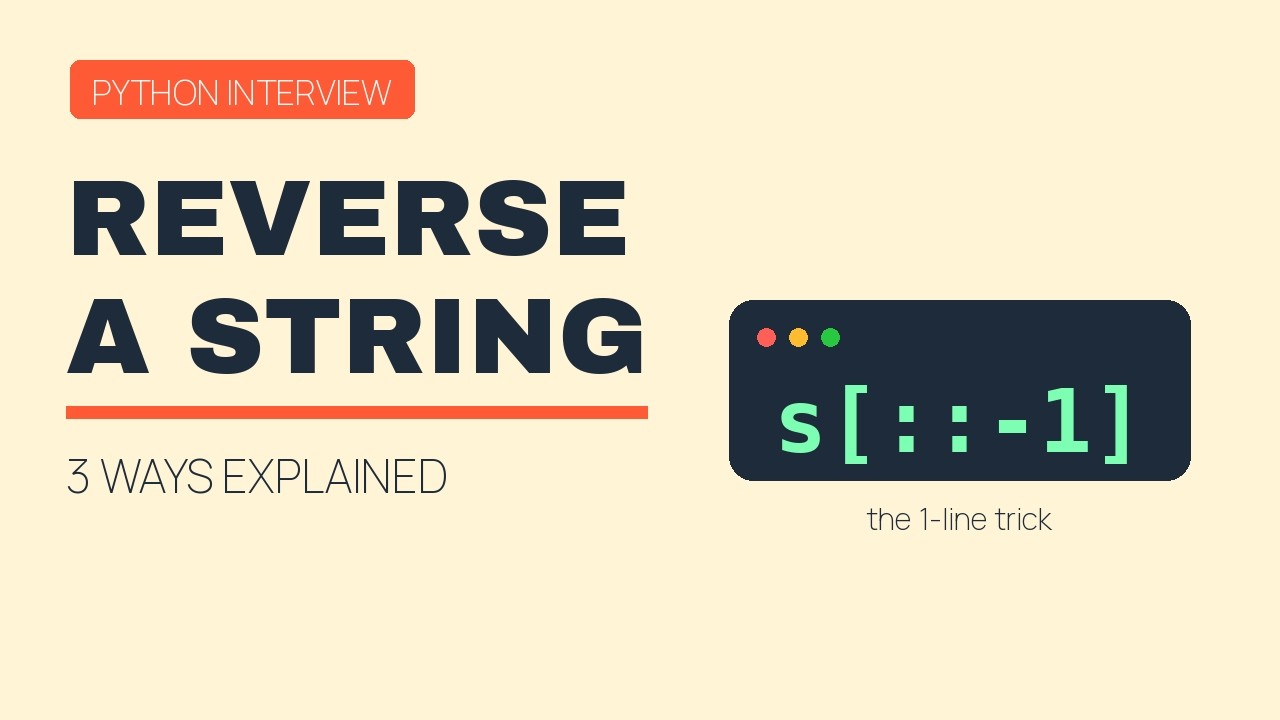 Python Practice 2: String Reversal - YouTube