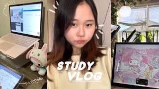 72Hr STUDY VLOGִ໋͙֒ᰔ[Constantly Studying, Tired, MentalCheckup, Working Parttime, Laufey, etc]