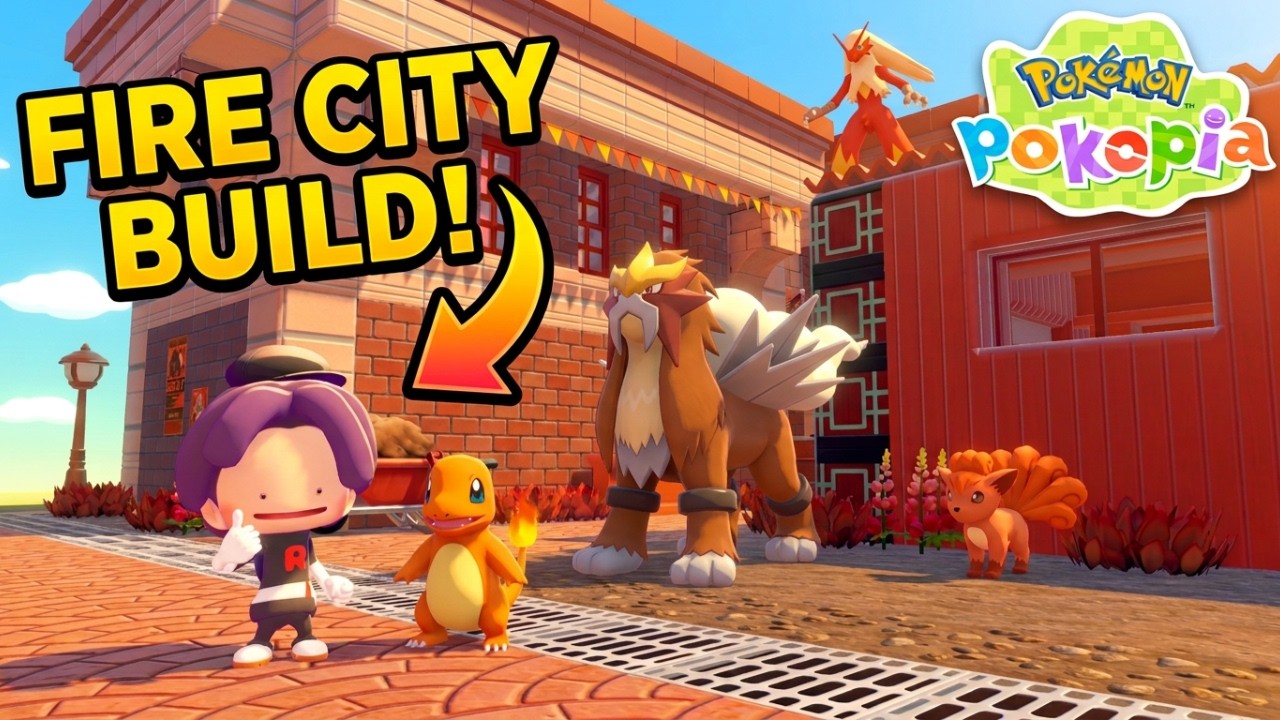 Building a HUGE Fire Type City in Pokemon Pokopia!