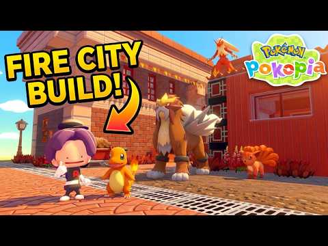 Building a HUGE Fire Type City in Pokemon Pokopia!