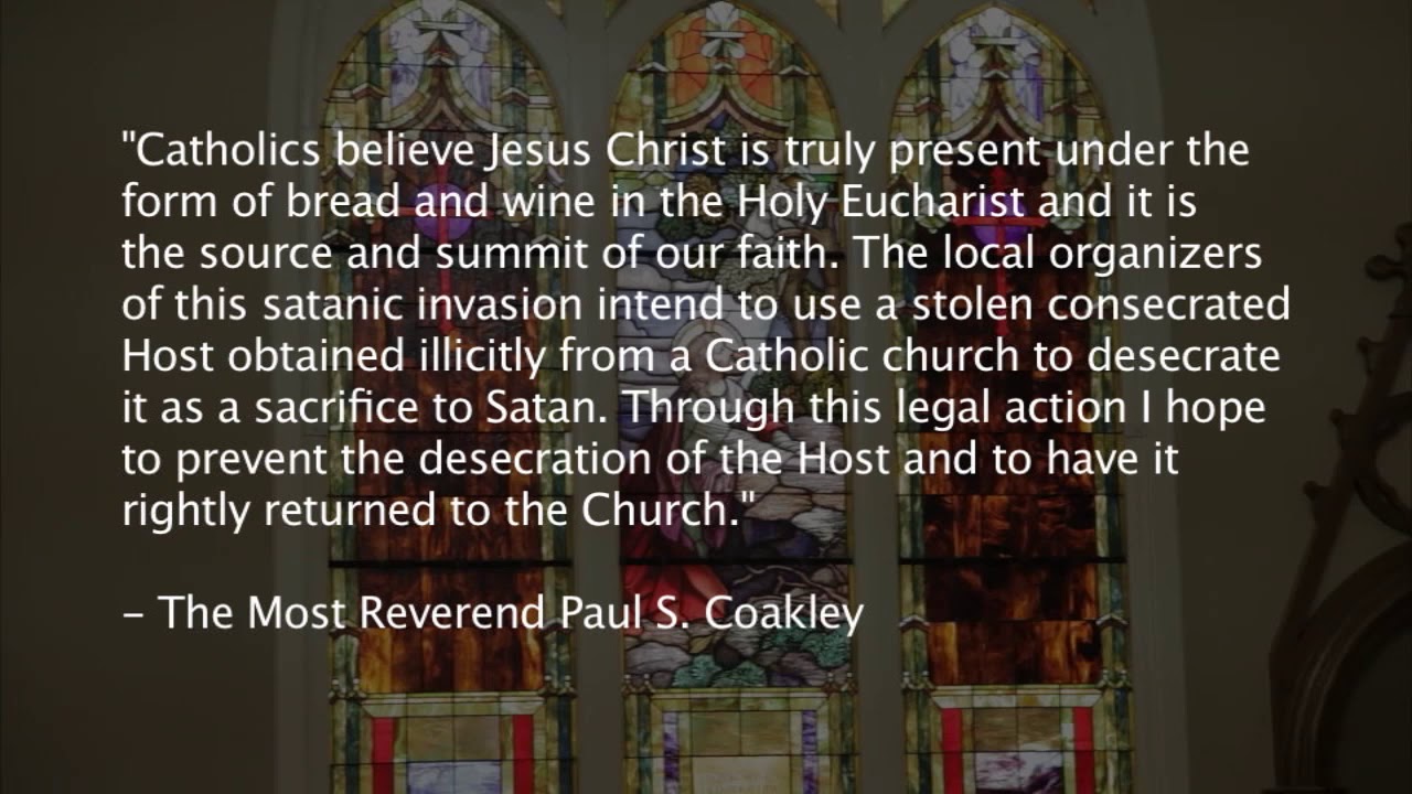 Oklahoma City Catholic archbishop files lawsuit against Satanist group related to 'black mass' (2014