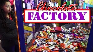 Chocolate Factory Candy Pusher - Claw Machine Wins