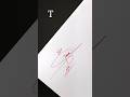 Stylish T Signature Writting Idea #shorts