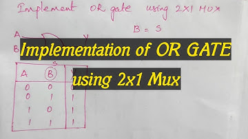 Implementation of OR GATE using 2x1 Mux