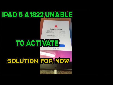 iPad 5 A1822 Unable to Activate Solution