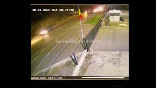 Accident mortal Gherla (Cluj) - clipele dinaintea impactului pe camera supraveghere 21 10 2023