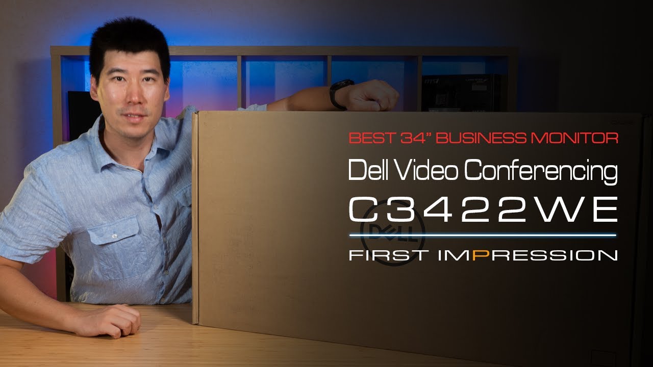 Dell C3422WE Monitor - First Impression and Unboxing 34-Inch Curved Video  Conferencing Monitor - escueladeparteras