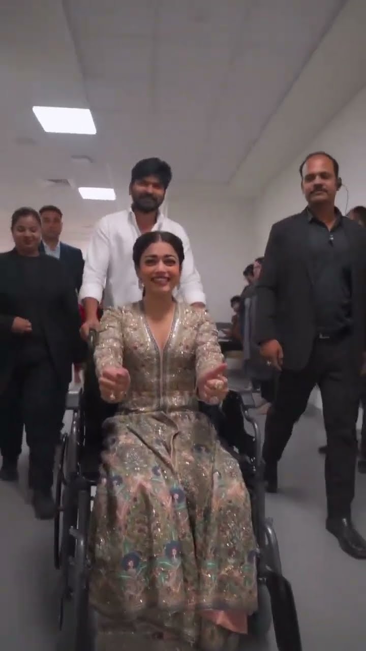 Rashmika’s Wheelchair is the New Formula 1 of CUTENESS! ?? #shorts #trending #bollywood