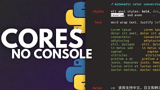 CORES, BARRAS DE PROGRESSO E TABELAS - PERSONALIZANDO O TERMINAL DO PYTHON