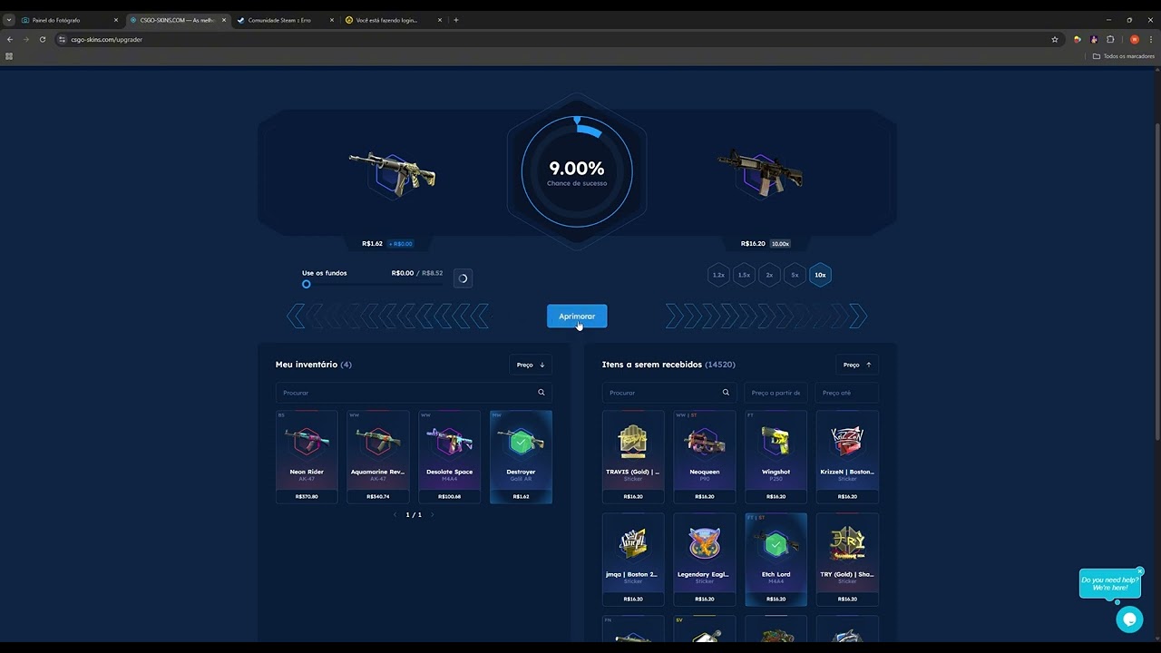 EM BUSCA DE MAIS UM PROFIT NO CSGO-SKINS