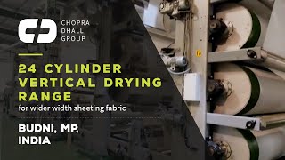 CDG - 24 cylinder Vertical Drying Range for Wider Width Sheeting Fabric