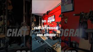 Chat GPT Program GOAL ACHIEVED! 585LB X 2 Deadlift #ai #workout #over40 #chatgpt #209 #deadlift
