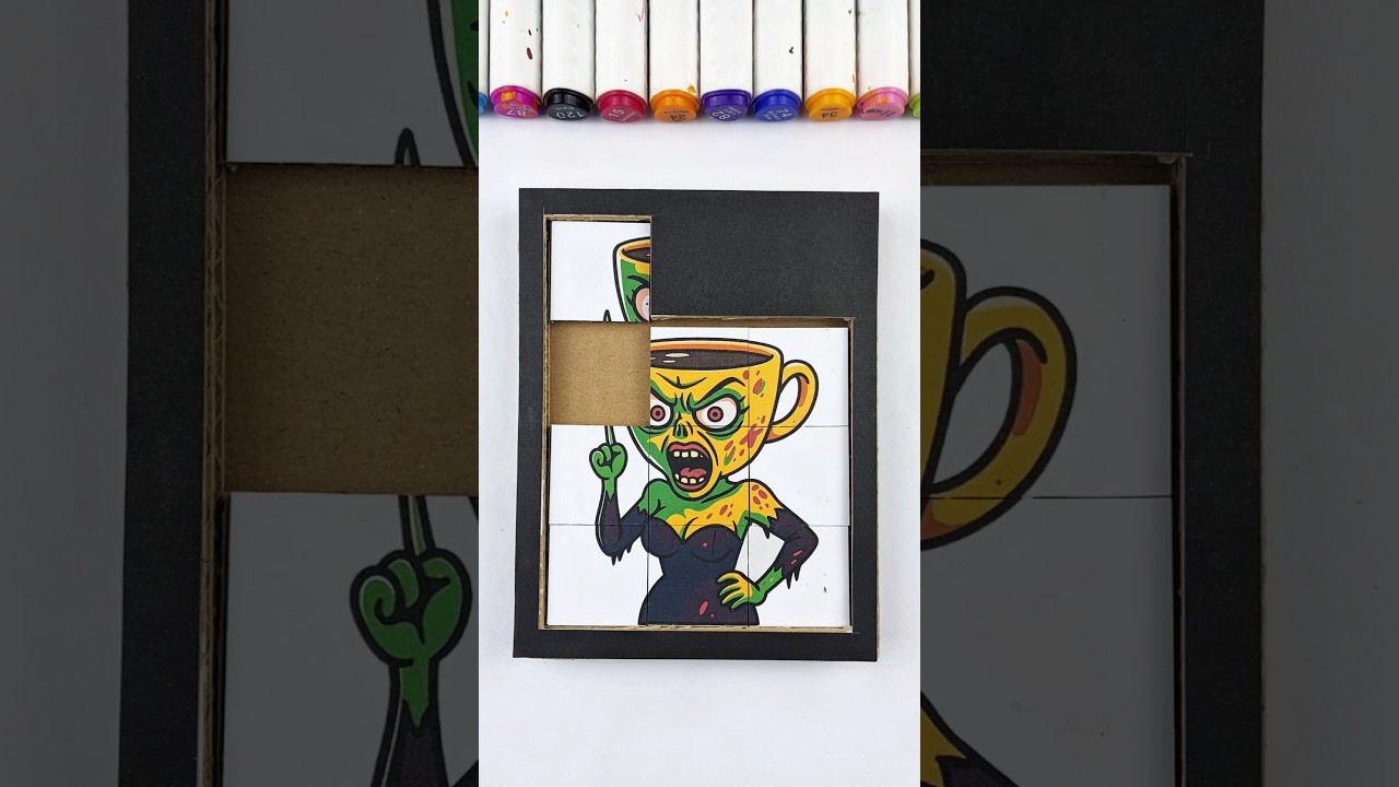 Italian Brainrot Capuchina Zombie Horror Creative Cardboard Piece Shuffle Challenge Game ✨ 