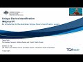 TGA Webinar: Unique Device Identification #1