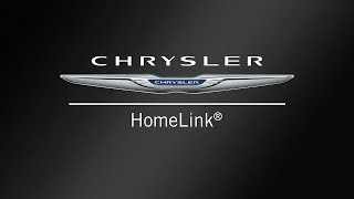 HomeLink® | How To | 2020 Chrysler Pacifica