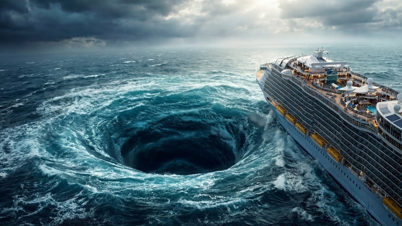 World’s Largest Cruise Ship Trapped in a Monster Whirlpool