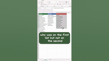 How To Compare Two Lists In Excel #shorts #excel #exceltips #data #datacleaning #finance