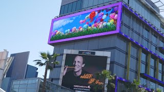 Easter Eggs Billboard Pendry Hotel Sunset Blvd Los Angeles California USA April 19, 2025