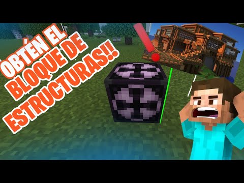 COMO SACAR el 👉[BLOQUE DE ESTRUCTURAS]!!😱 en MINECRAFT Pe! - YouTube