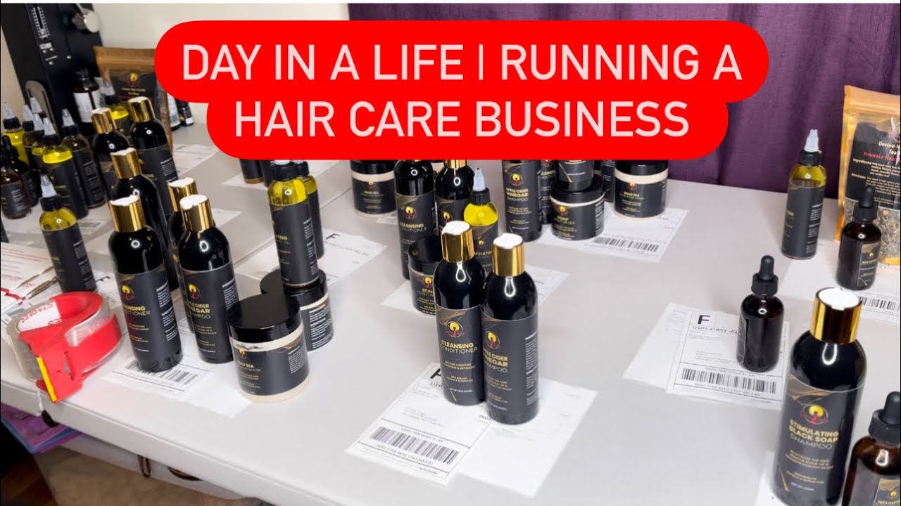 How to run A HAIR products BUSINESS from home pack orders and ship orders with me haircare