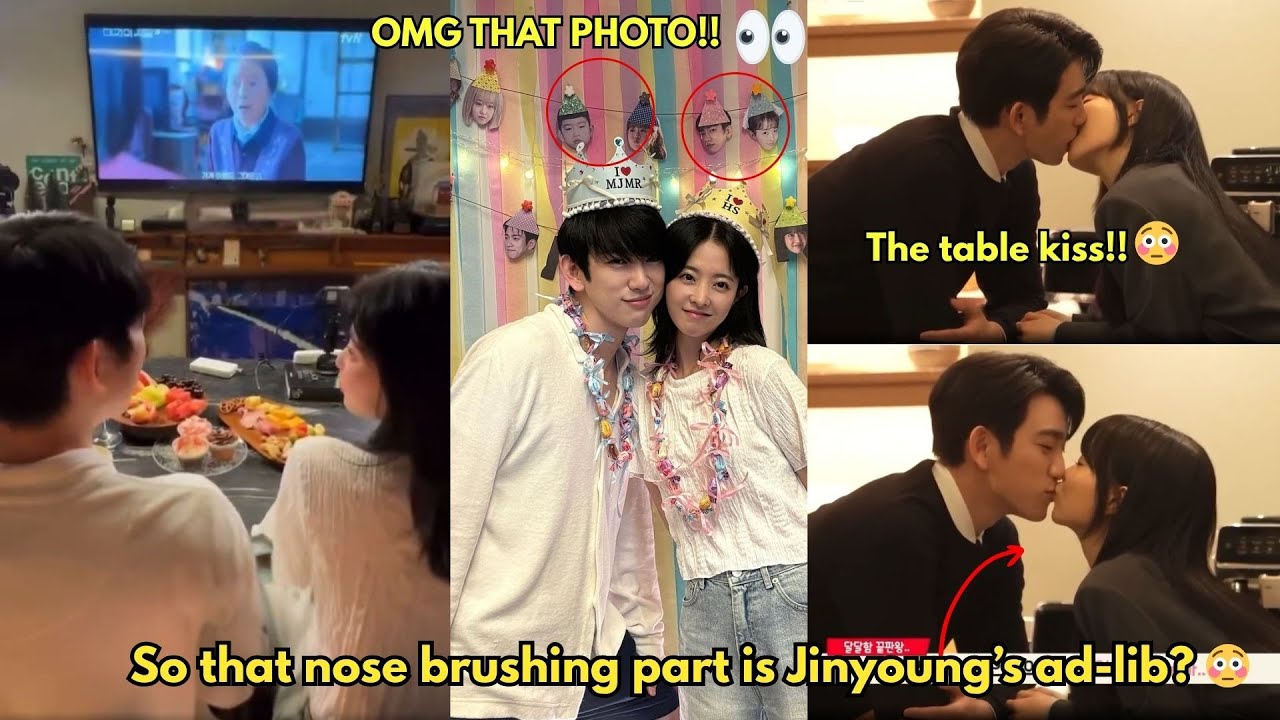 Jinyoung & Boyoung watched the finale together — did they recall all those kiss scene takes? 😚💕