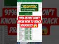 How to creat &amp; Progress detector.#excel #automation #exceltips #shortfeed #spreadsheetmagic