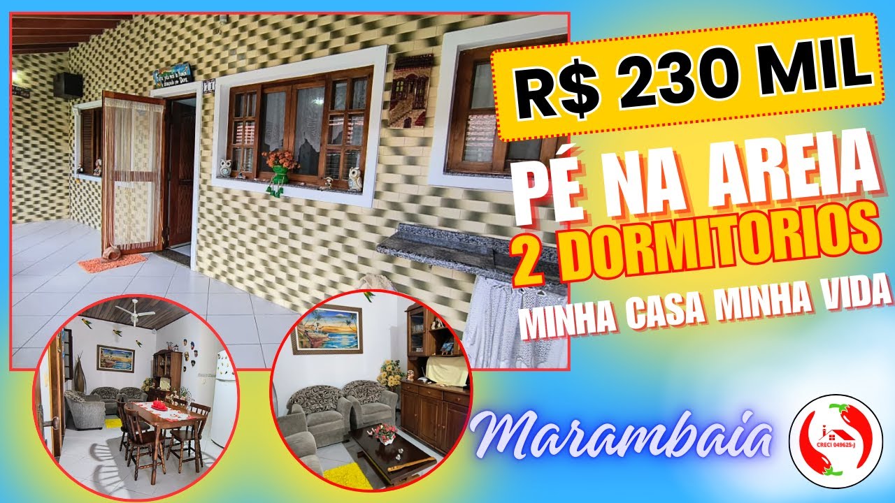 Ref. 605 - Casa LINDA para venda MUITO BARATA e PORTEIRA FECHADA PÉ NA AREIA em Itanhaém SP