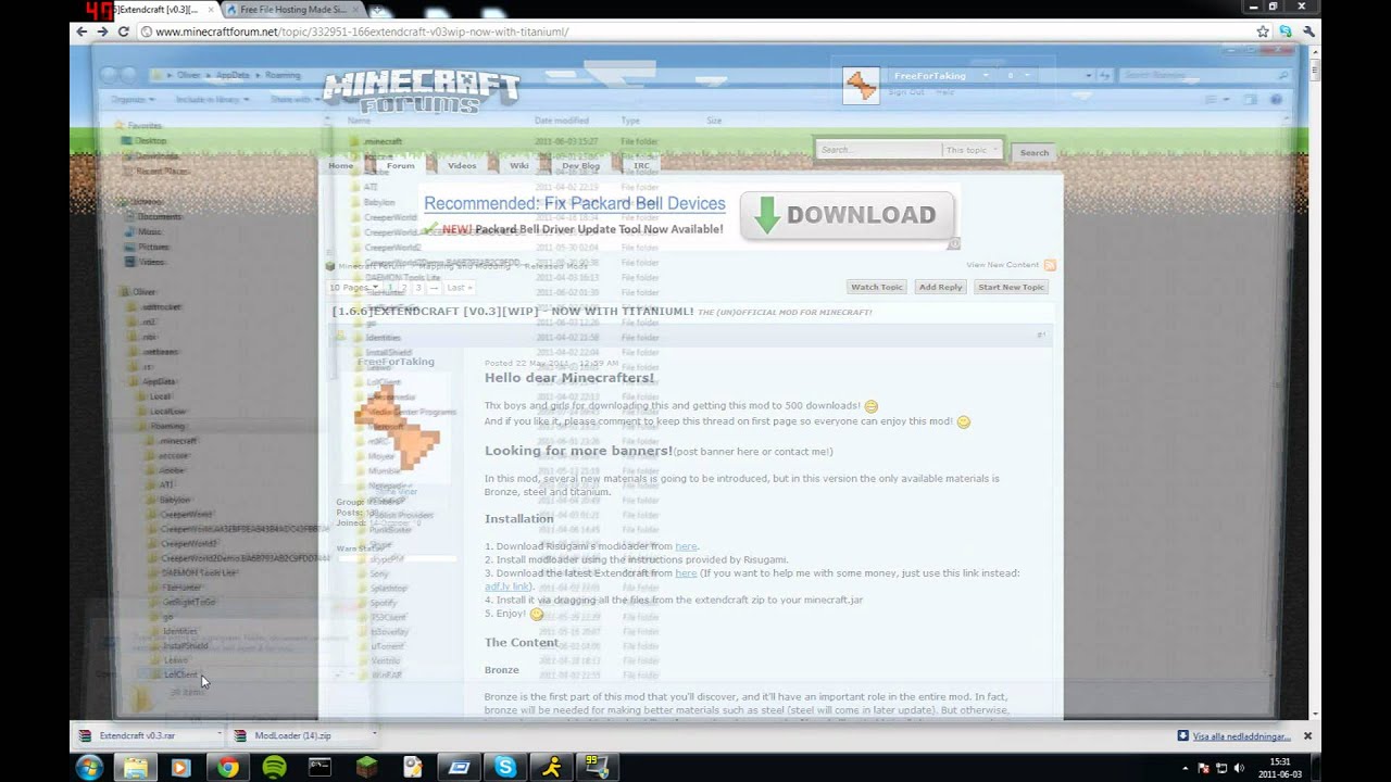 Minecraft Tutorial - Installing Extendcraft