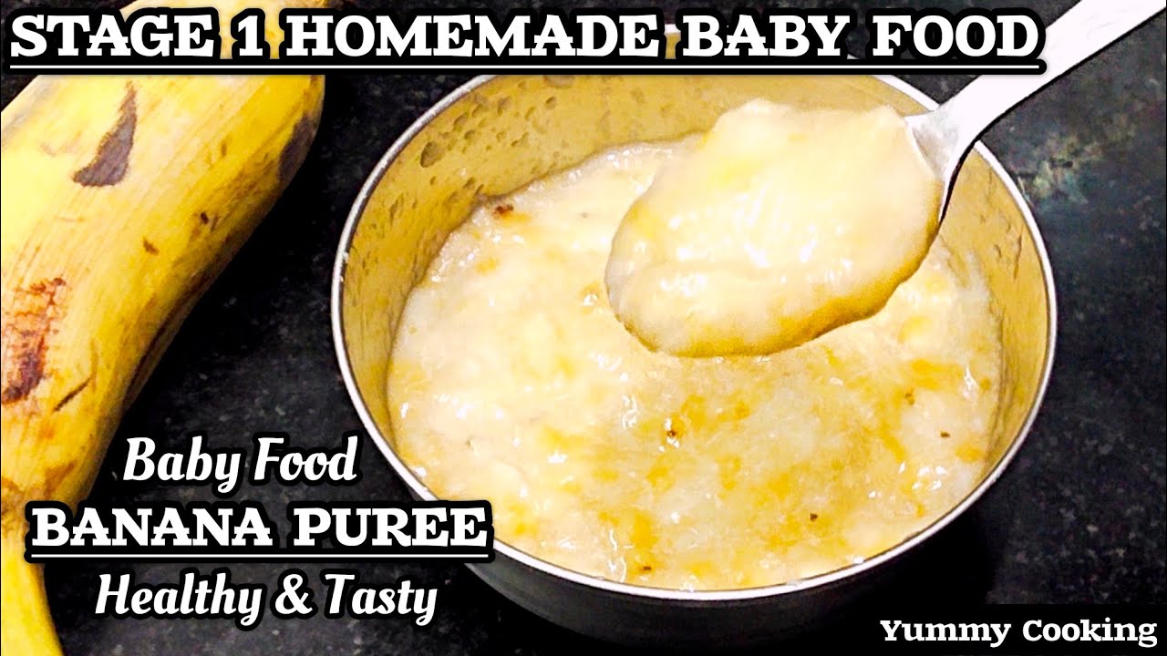 Baby Food | Banana Puree For 5 -18 month Babies| Banana Puree|6 Months