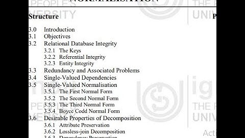 MCS023|MCS207|IGNOU TEE|NORMALISATION