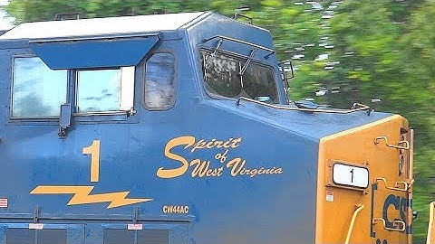 CSX Locomotive #1 "Spirit of West Virginia" On Tank Train