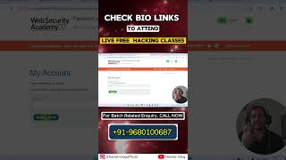 Check Bio Link for Free Live Hacking Classes! 🔗 #shorts