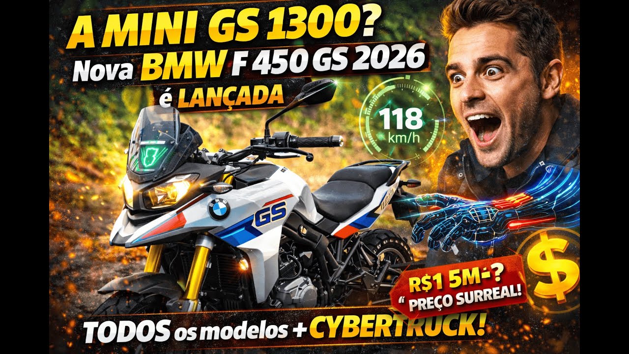 A MINI GS 1300? Nova BMW F 450 GS 2026 é LANÇADA com tecnologia SURPREENDENTE!