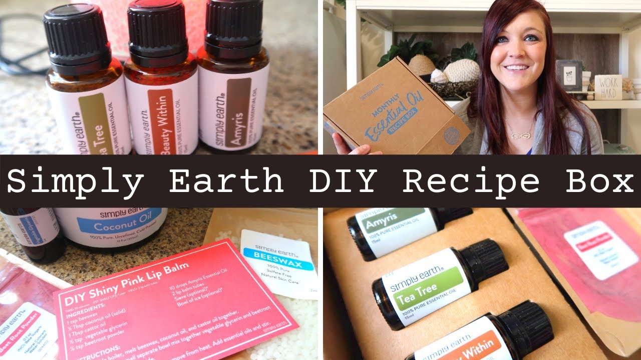 SIMPLY EARTH MARCH DIY ESSENTIAL OIL RECIPE BOX | DIY BEAUTY BOX 2021