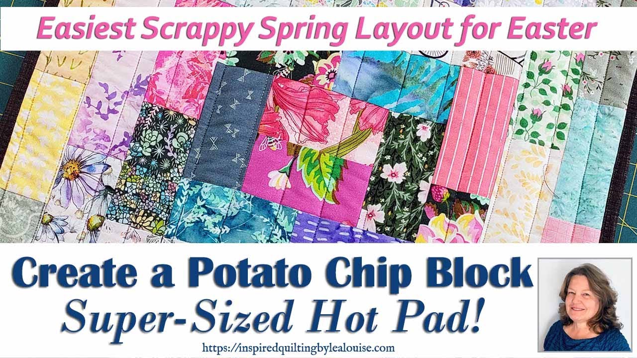 Super-Sized Hot Pad: How I Used Up My Scrap Pile for a Colorful Quilt!