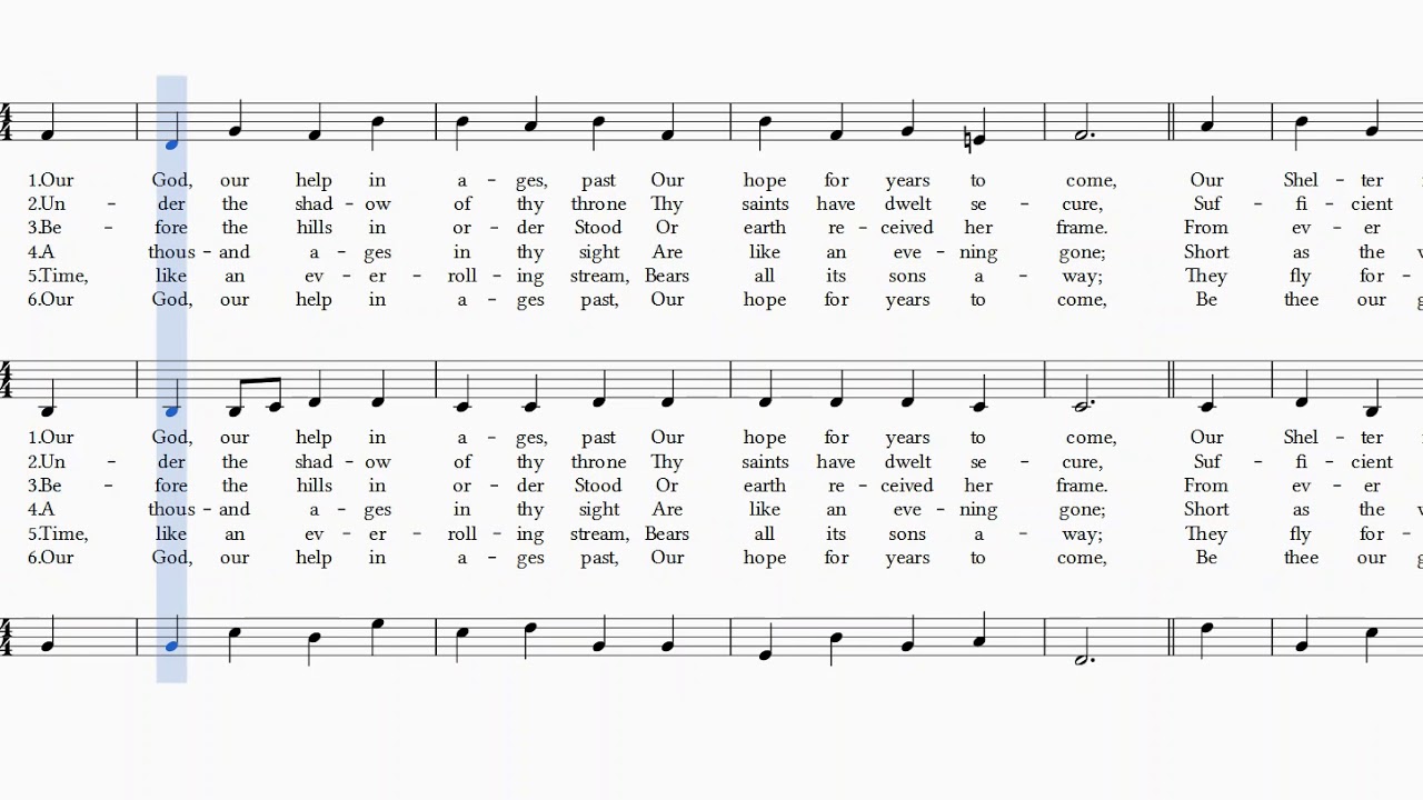o god our help in ages past alto youtube o god our help in ages past sheet music