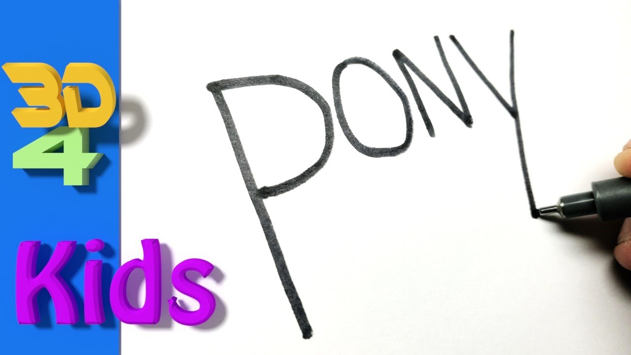 How to turn Words into cartoons for Kids very Easy! PONY wordtoon #10