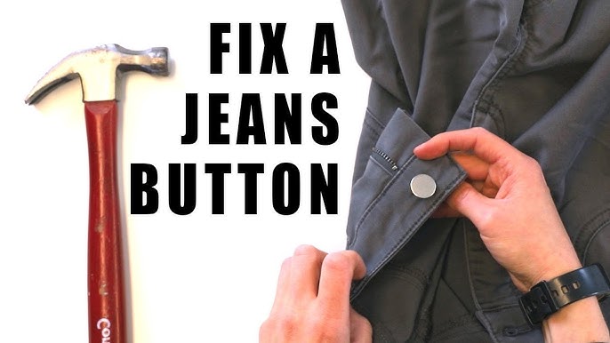 Jeans Buttons Hammer on Denim Replacement DIY for Leather Jacket