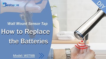 How to Replace Batteries in a Wall Mounted Sensor Faucet #batteryreplacement