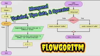 Belajar Variabel, Tipe data dan Operator pada flowchart/flowgoritm