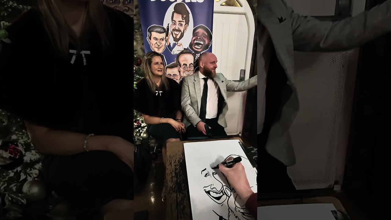 Live caricature drawing — video thumbnail